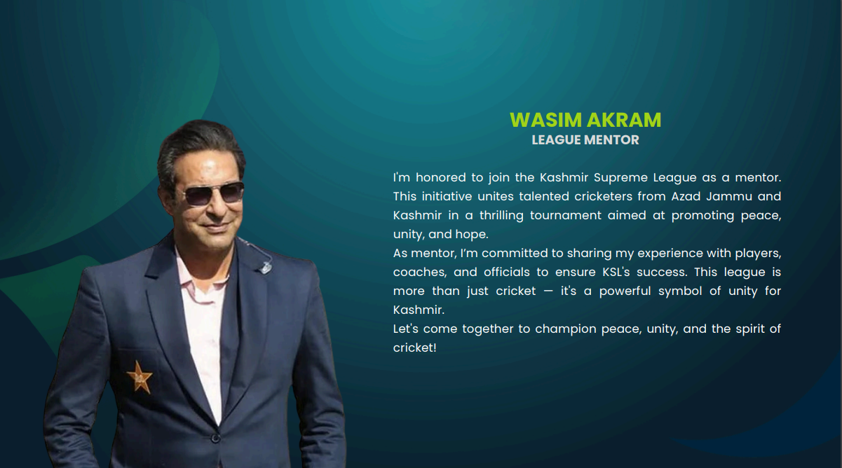 Wasim Akram - KSL Brand Ambassador